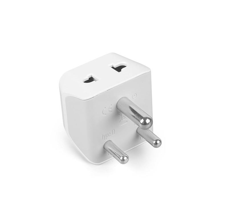 Ceptics Ceptics 2 in 1 Plug Extension Socket Type D Multiple Plug Socket 3 Pin Multi Plug Socket Dual Inputs for Computer PC Laptop Phone CE RoHS 3 Pack Lifetime Limited Warranty  - Image 2