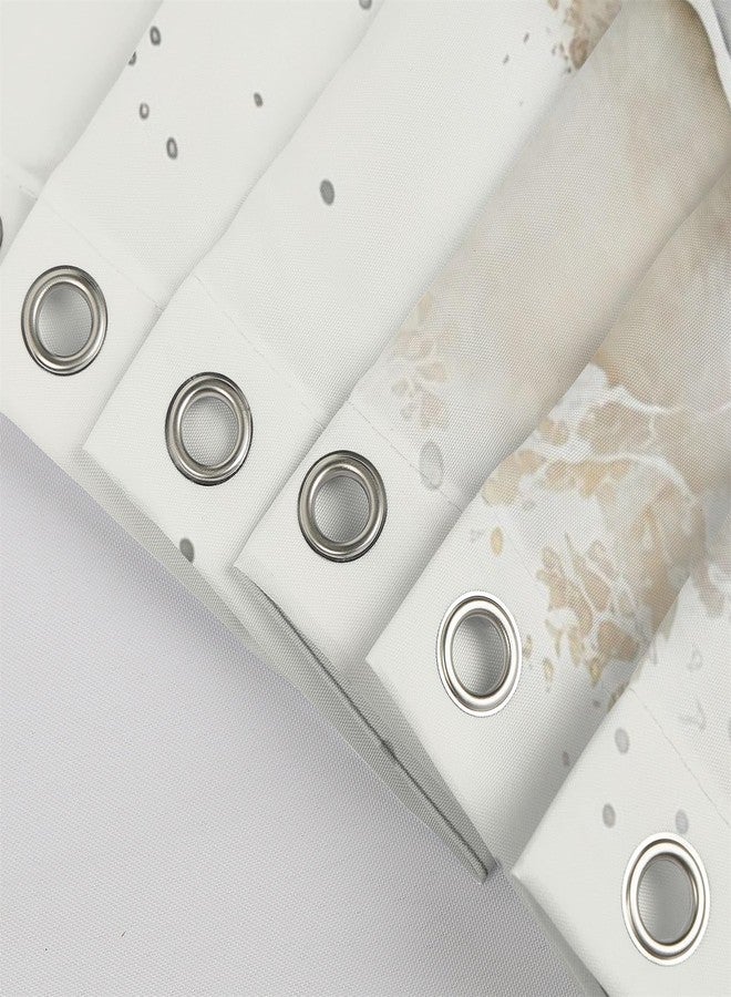 Renaiss Tan Marble Shower Curtain Modern Beige Waterproof Fabric Minimalist Shower Curtains Set Hooks Absract Taupe Ombre Aesthetic Luxury Hotel Bathroom Decorative Shower Curtain 72" W x 72" L - Image 5