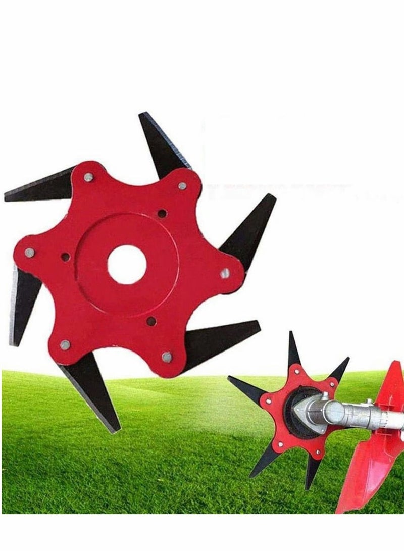 واي آند دي Steel Trimmer Head Cutter 6 Grass Razors Upgraded Universal Weed Eater Blades Metal 65Mn Professional Razor for Brush Cutters - Image 2