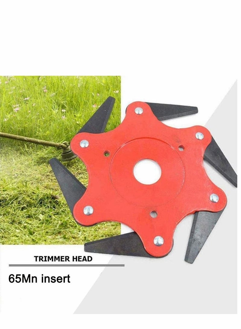 واي آند دي Steel Trimmer Head Cutter 6 Grass Razors Upgraded Universal Weed Eater Blades Metal 65Mn Professional Razor for Brush Cutters - Image 5