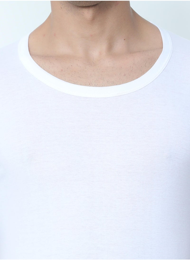 OSCAR JEANS - Premium Organic 100% Cotton Super Combed Mens Vest Undershirt Inner Half Sleeve White Soft Breathable Light Finest Yarn Pack of 3 - Image 1