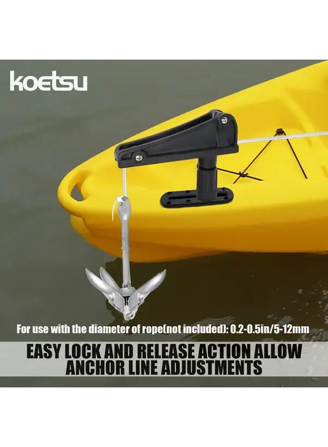 Universal Black Nylon Anchor Lock Bracket For Kayak Canoe Fishing Boat - Image 2