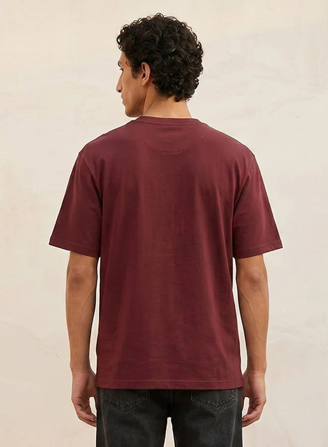 SP Characters RED New York Giants Crew Neck Short Sleeves T-shirt for Men | Best Price UAE