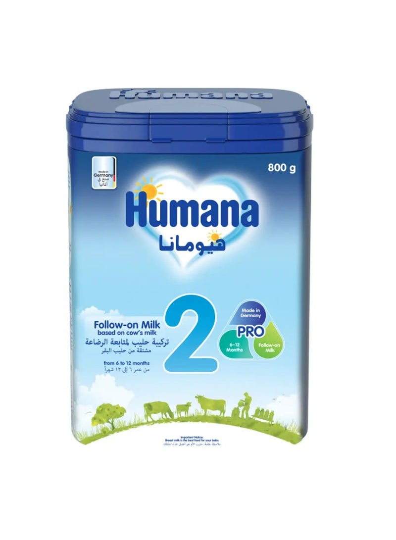 Humana 2 Probalanc Gmo-Free Follow-On Formula 800g - Image 2