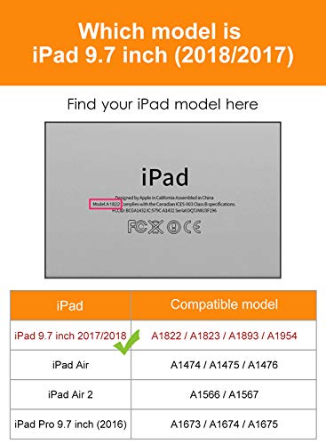 DTTO for iPad 6th Generation Case 97 Inch 2018 Smart Slim Lightweight Stand with Soft TPU Back Cover for iPad 5th Generation 97 2017 Auto SleepWake Navy Blue - Image 3