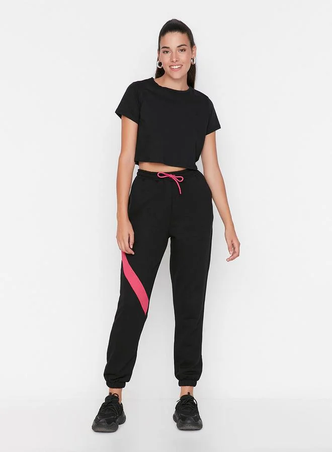 Styli Contrast Panel High Rise Joggers