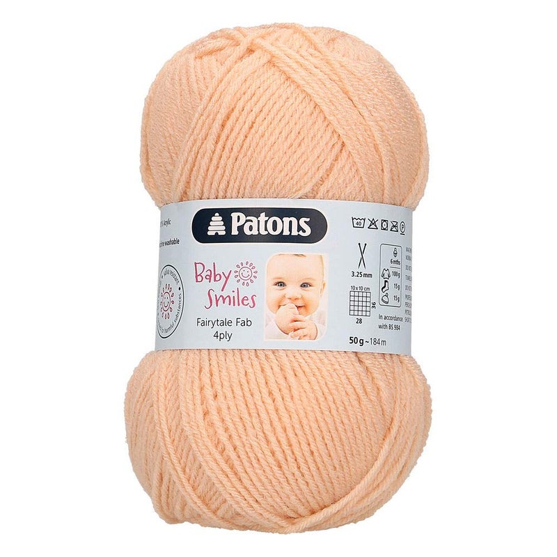 Patons Knitting Yarn Acrylic Peach One Size