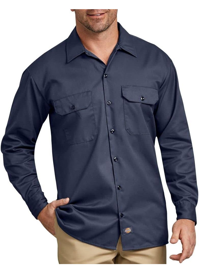 Dickies Dickies mens Longsleeve work utility button down shirts Navy XXLarge US  - Image 1