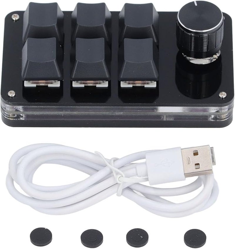 Programmable One Handed Mechanical Gaming Keypad For PC Music And Media Black - Image 1