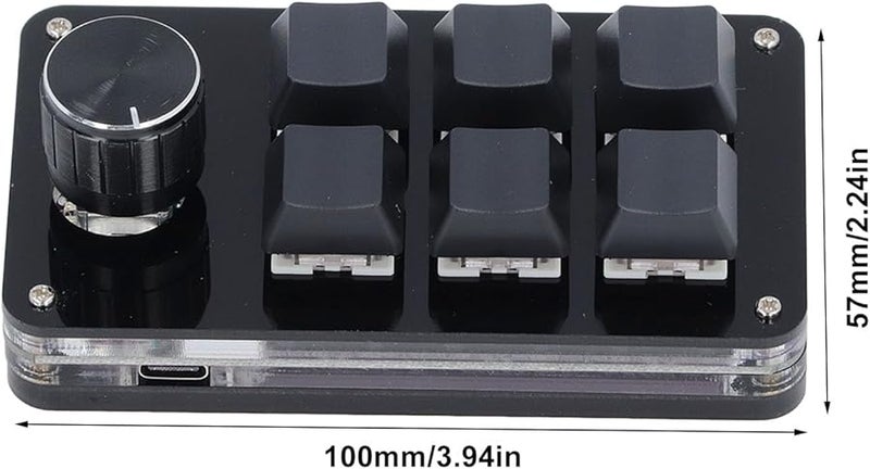 Programmable One Handed Mechanical Gaming Keypad For PC Music And Media Black - Image 4