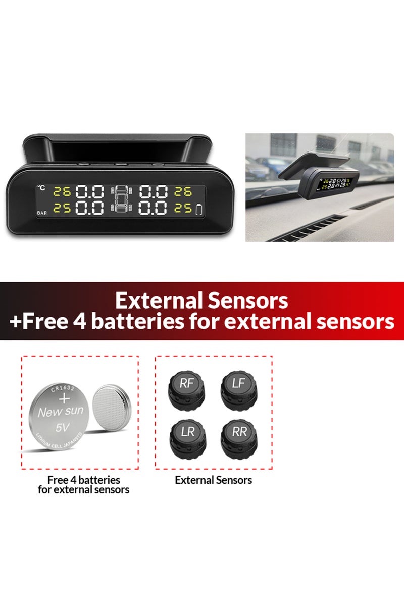 نظام مراقبة ضغط الإطارات اللاسلكي الذكي بالطاقة الشمسية K07-External Sensor E-ACE K07 TPMS