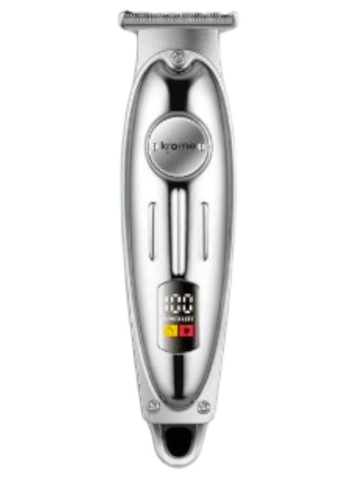 كروم ماكينة قص الشعر الاحترافية، ماكينة تشذيب اللحية للرجال، ماكينة قص الشعر الكهربائية من نوع T-Blade Outliner، حل العناية المتكاملة بدون أسلاك - Image 1