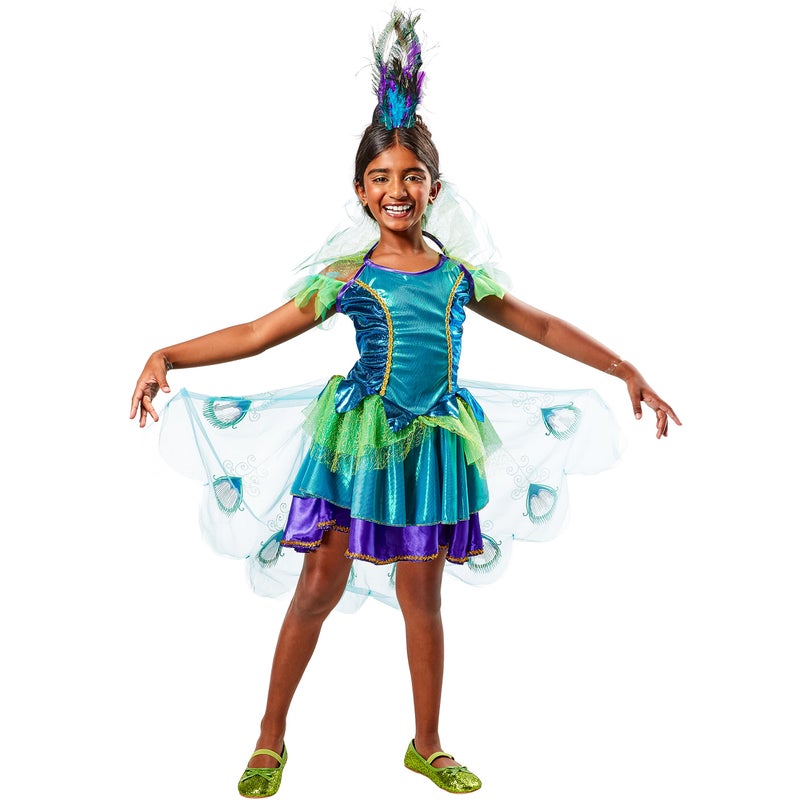 Rubies Girls Peacock Costume Dress Small