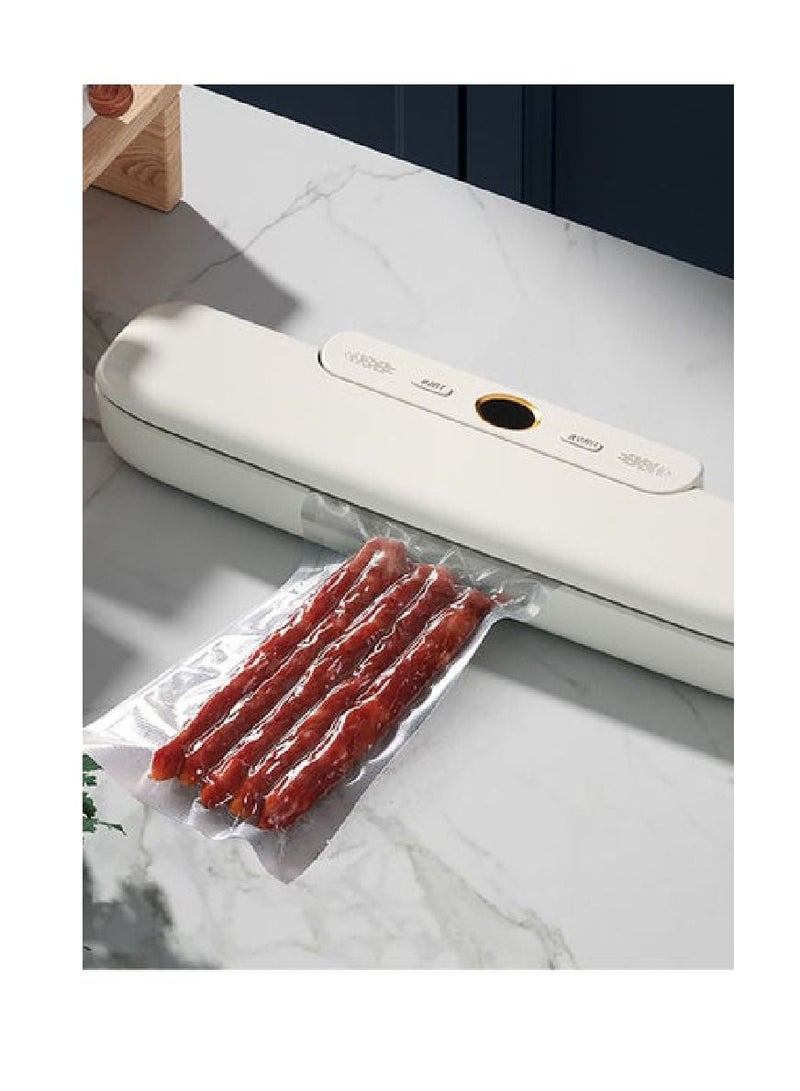 Yuwell Vacuum Sealer Machine Automatic Food Sealer Machine With 10 Sealing Bags Food Vacuum Air Sealing System For Food Preservation Storage Saver Easy To Clean White  - Image 2