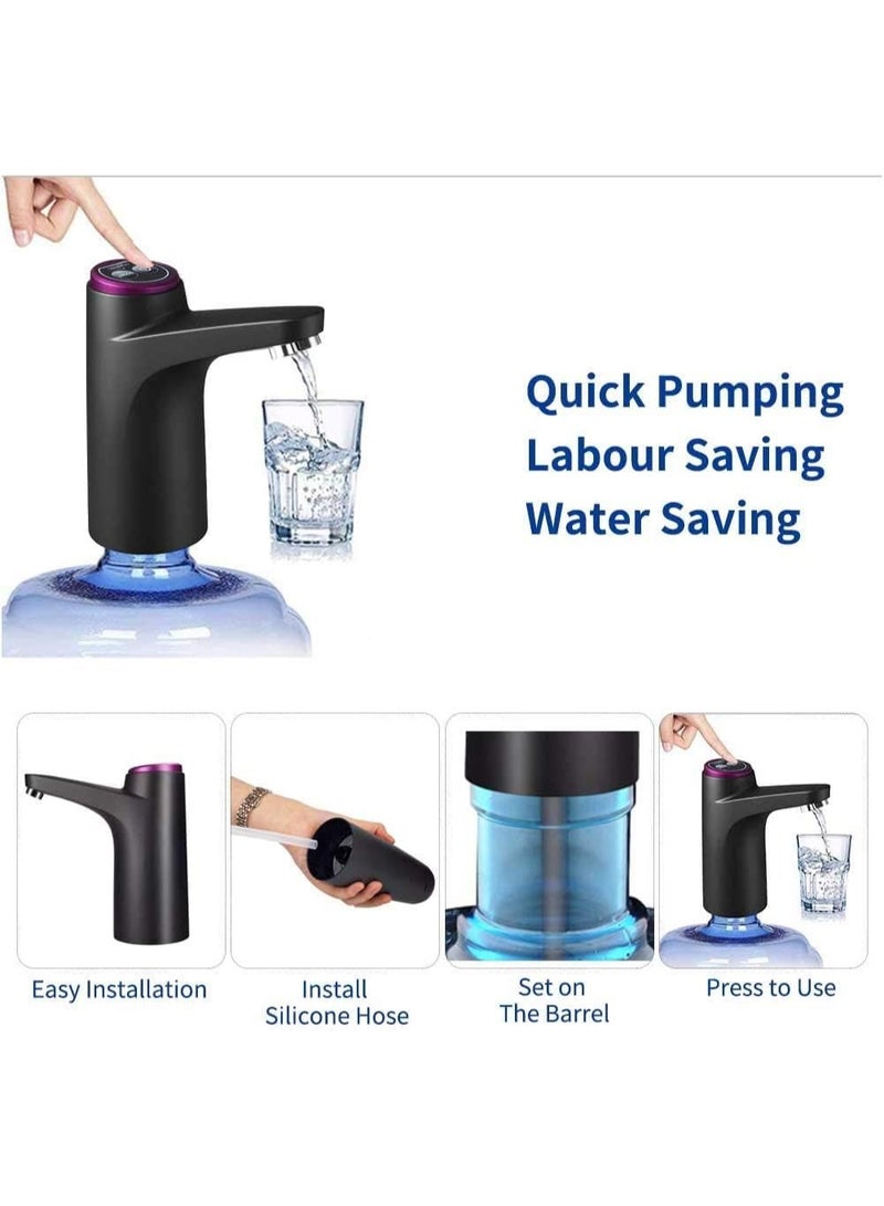 SKY-TOUCH Water Dispenser Pump with USB Charging, Portable Drinking Water Pump for Standard 3-5 Gallon Bottles, Home & Office Use, Camping Essentials - Image 5