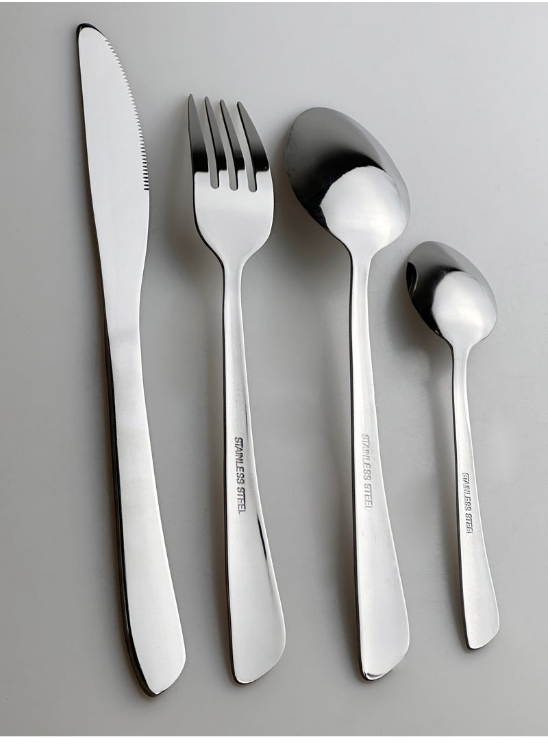 Cuisine Art - Cuisine Art Sasa 16 Piece Stainless Steel Cutlery Set, Silver - Image 1