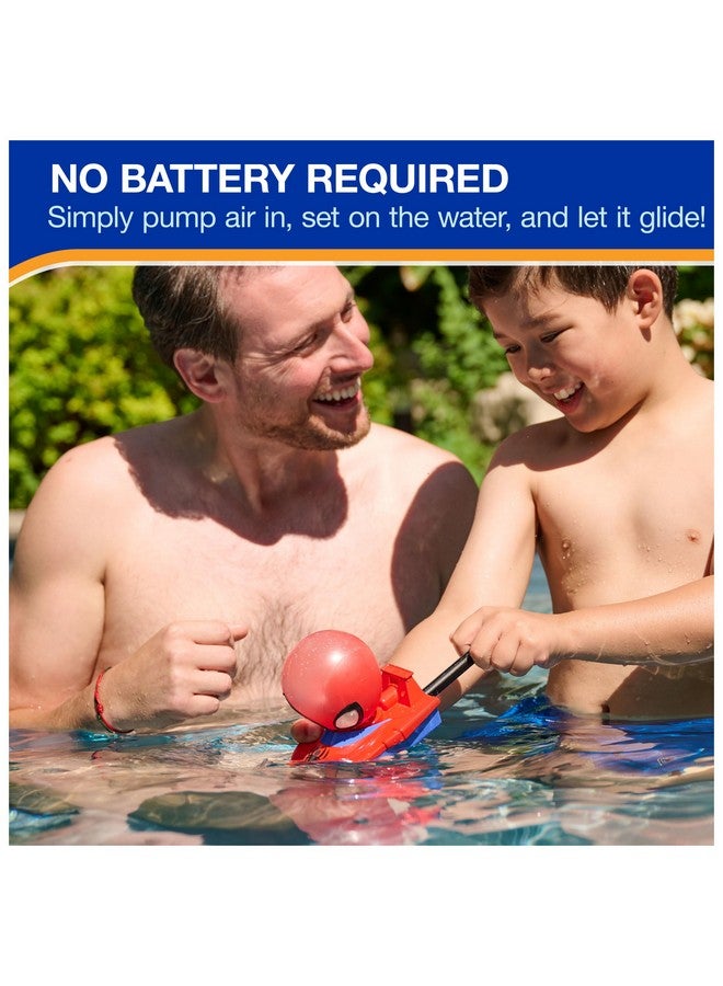 SwimWays قارب الهواء سبايدر مان من سويمايز، ملحقات حمام السباحة وألعاب حمام السباحة للأطفال، مستلزمات حفلة سبايدر مان وألعاب استحمام للأطفال من عمر 4 سنوات وما فوق - Image 3