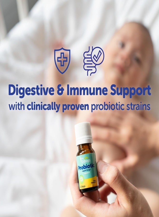 Ddrops Baby Probiotic with Vitamin D, 60 Drops - Colic Symptom Relief for Newborns and Infants - Easy-to-Use, Just One Drop Daily, No Sugar, Non-GMO, Allergy-friendy - Image 4