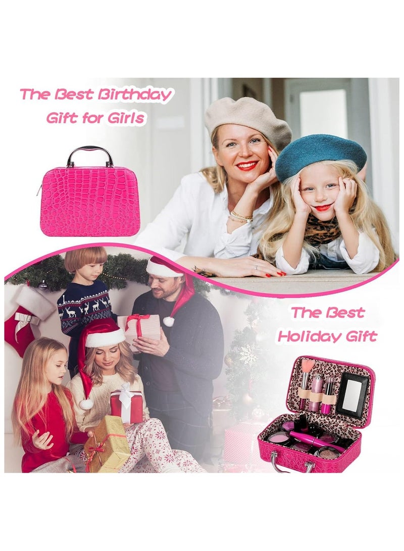 21 Pieces Girls Kids Makeup Set, Girls Play Pretend Makeup Playset With Makeup Bag, Safe And Non-Oxic, Suitable For Kids Play GamesAge 3+ girls - Image 3