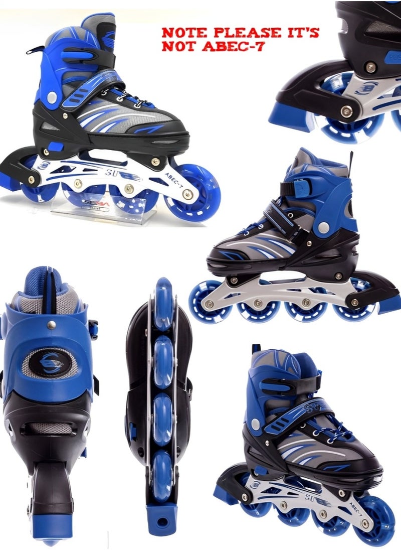 Draxon Roller Skates For Kids Adjustable With Light Up Wheels And Tools To Convert It To Training Skates Fun Illuminating For Boys Girls Rollerskates For Kids Beginners, Suitable For Indoor Outdoor Size 31-35 (Model-302-Black, S)  - Image 4