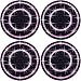 MEAJOO 4PCS Bling Crystal Rhinestone Cup Holder Coaster 275 inch Soft Silicone AntiSlip Shockproof Car Cup Holder Insert Coasters Universal Car Interior Accessories for Women Black Pink - Image 2