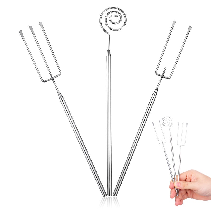 1 Set Candy Dipping Chocolate Tools Set - 3-prong Dipping Fork, Fondue Fork,for Handmade Chocolates, Pralines and Truffles - Image 1