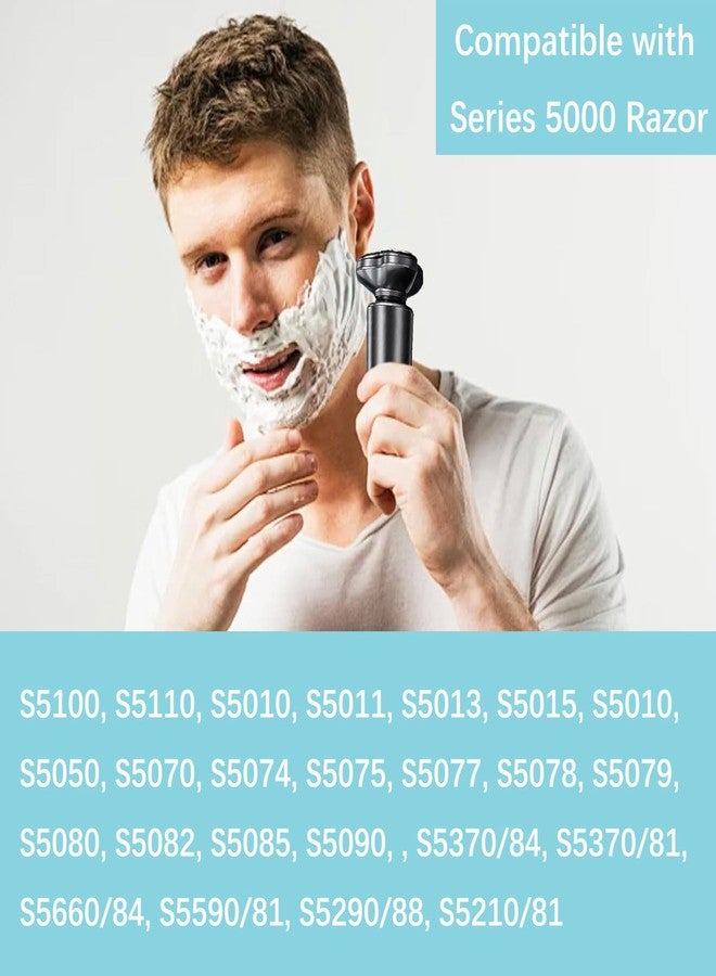 Gleway SH50 Replacement Shaving Head Compatible with Philips Series 5000 Razor Head, Only Fits for Round Shell Half Cutter-Head Models S5370/84, S5370/81, S5660/84, S5590/81, S5290/88, S5210/81 - Image 2