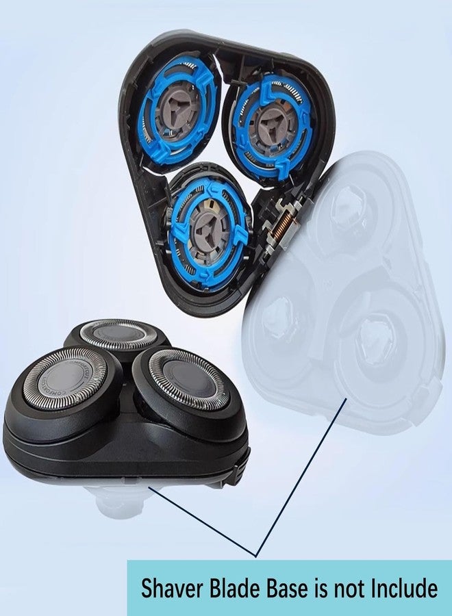 Gleway SH50 Replacement Shaving Head Compatible with Philips Series 5000 Razor Head, Only Fits for Round Shell Half Cutter-Head Models S5370/84, S5370/81, S5660/84, S5590/81, S5290/88, S5210/81 - Image 3