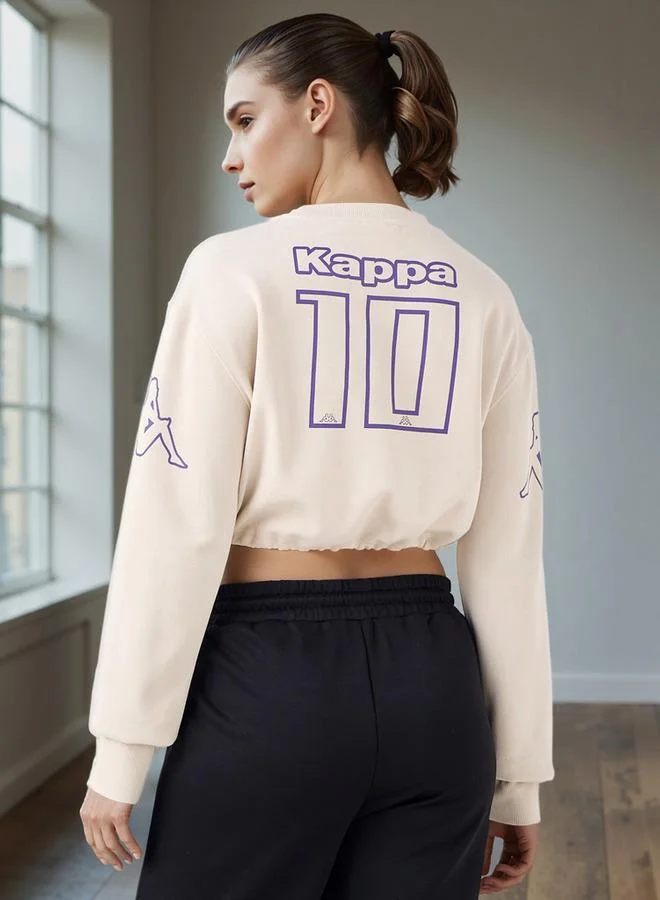 Kappa Kappa Logo Print Cropped Sweatshirt