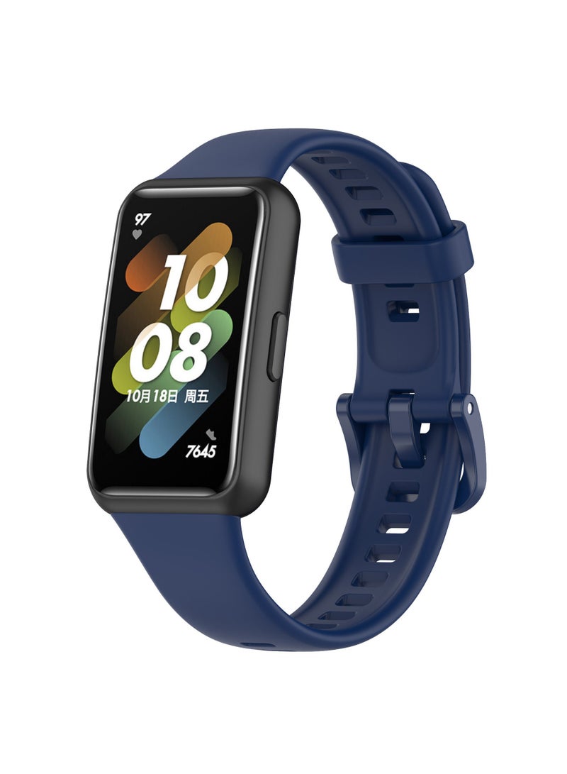 Straps Compatible with Huawei Band 7 Soft TPU Band for Men and Women,Blue  - Image 1
