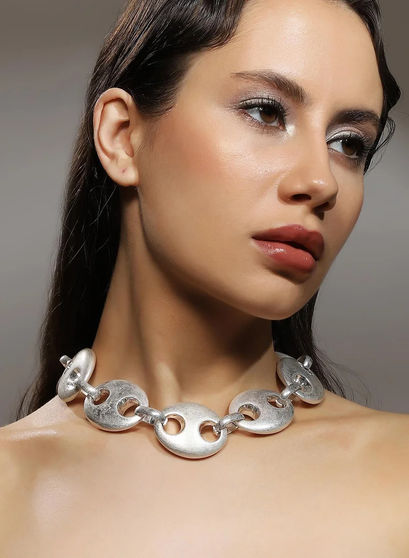 SOHI SOHI Women's The Bolt Collar Necklace For Evening Wear | Metallic  Colour | Alloy Material | Lobster Clasp Closure | Metallic Necklace | Collar Necklace For Women & Girls