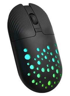 Rechargeable Bluetooth Wireless Mouse, Multi-Mode Mouse with RGB 2.4G Wireless Gaming Mouse - M-13 Multicolor