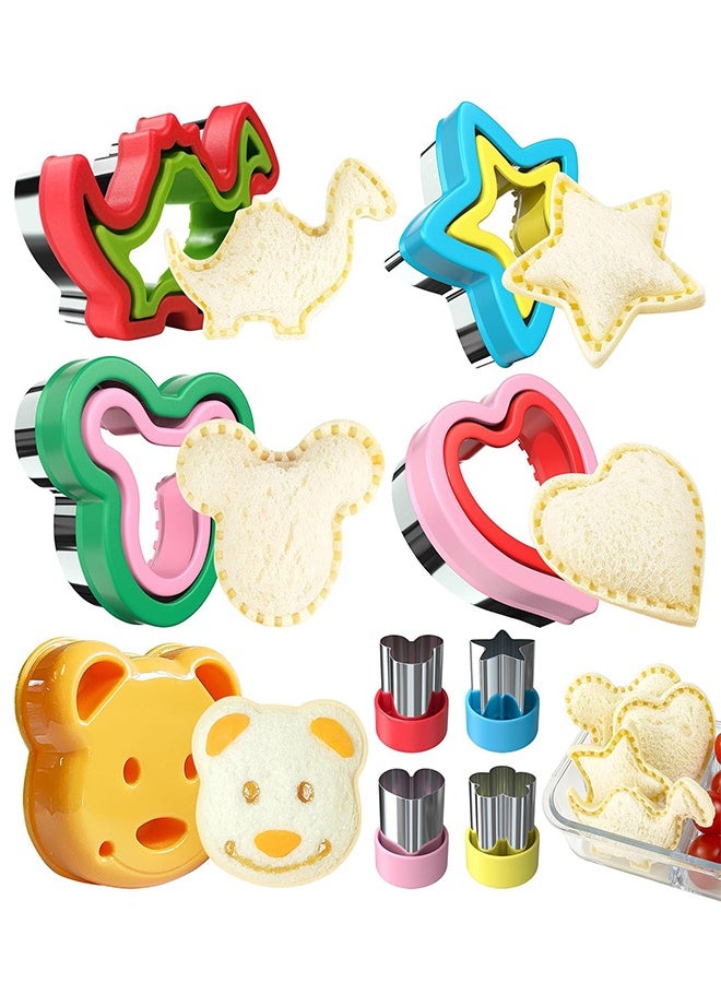 NAKODU Sandwich Cutter and Sealer, Sandwich Cutter for Kids 9 PCS, Decruster Sandwich Maker, Great for Lunchbox and Bento Box - Boys and Girls Kids Lunch - Image 1