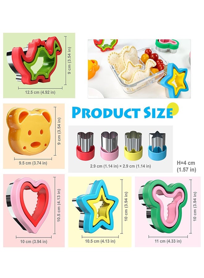 NAKODU Sandwich Cutter and Sealer, Sandwich Cutter for Kids 9 PCS, Decruster Sandwich Maker, Great for Lunchbox and Bento Box - Boys and Girls Kids Lunch - Image 4