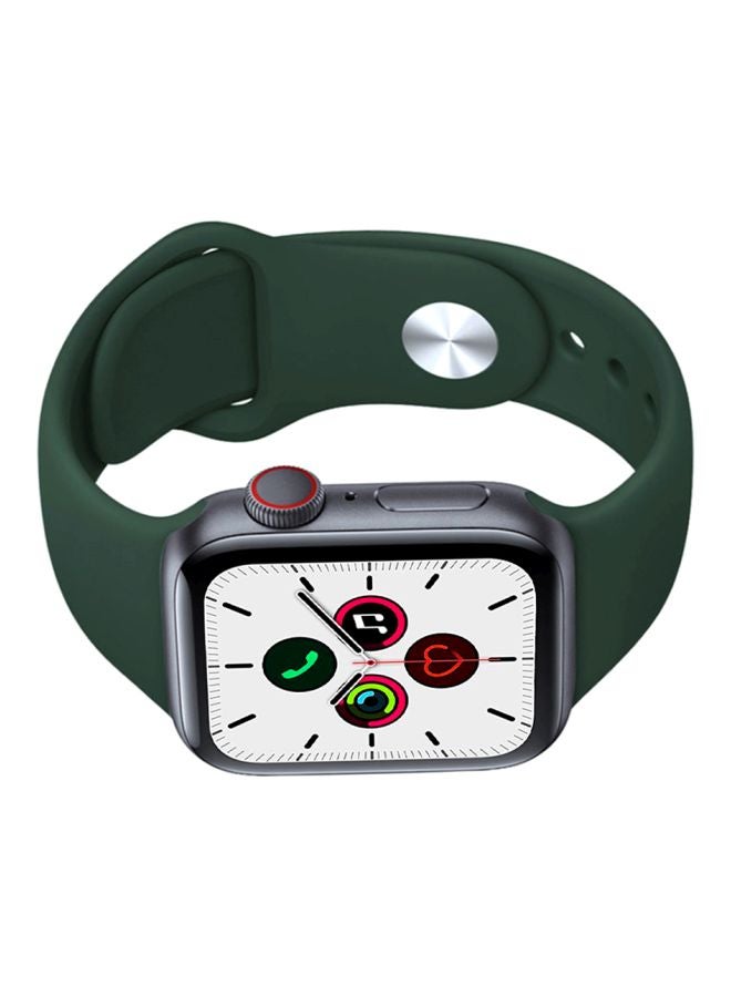 Silicone Replacement Band for Apple Watch Series 5/4/3/2/1 Midnight Green - Image 2