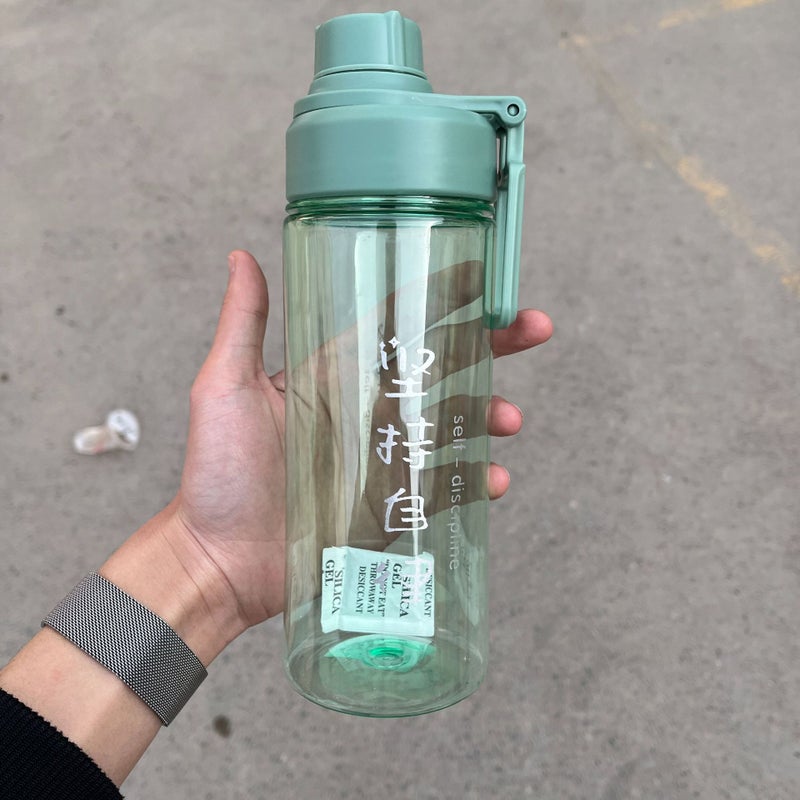 Summer Plastic Water Cup for Girls, High-Looking Student Cup, Large Capacity, Simple Portable Sports Water Cup, Special Clearance Pink blue green-randomly sent