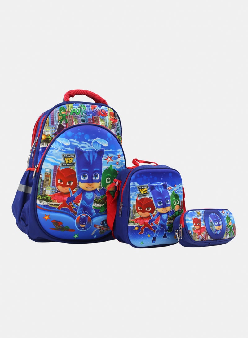 MIGO School Set PJ Masks Backpack 18 Inches – Blue - Image 1