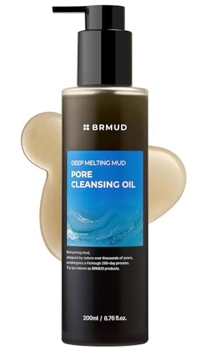 BRMUD Deep Melting Mud Pore Cleansing Oil Gentle Facial Oil Cleanser for Make Up Excess Sebum Impurities with Boryeong Mud Sunflower Seed Vegan NonComedogenic Korean Skin Care 676 fl oz - Image 1