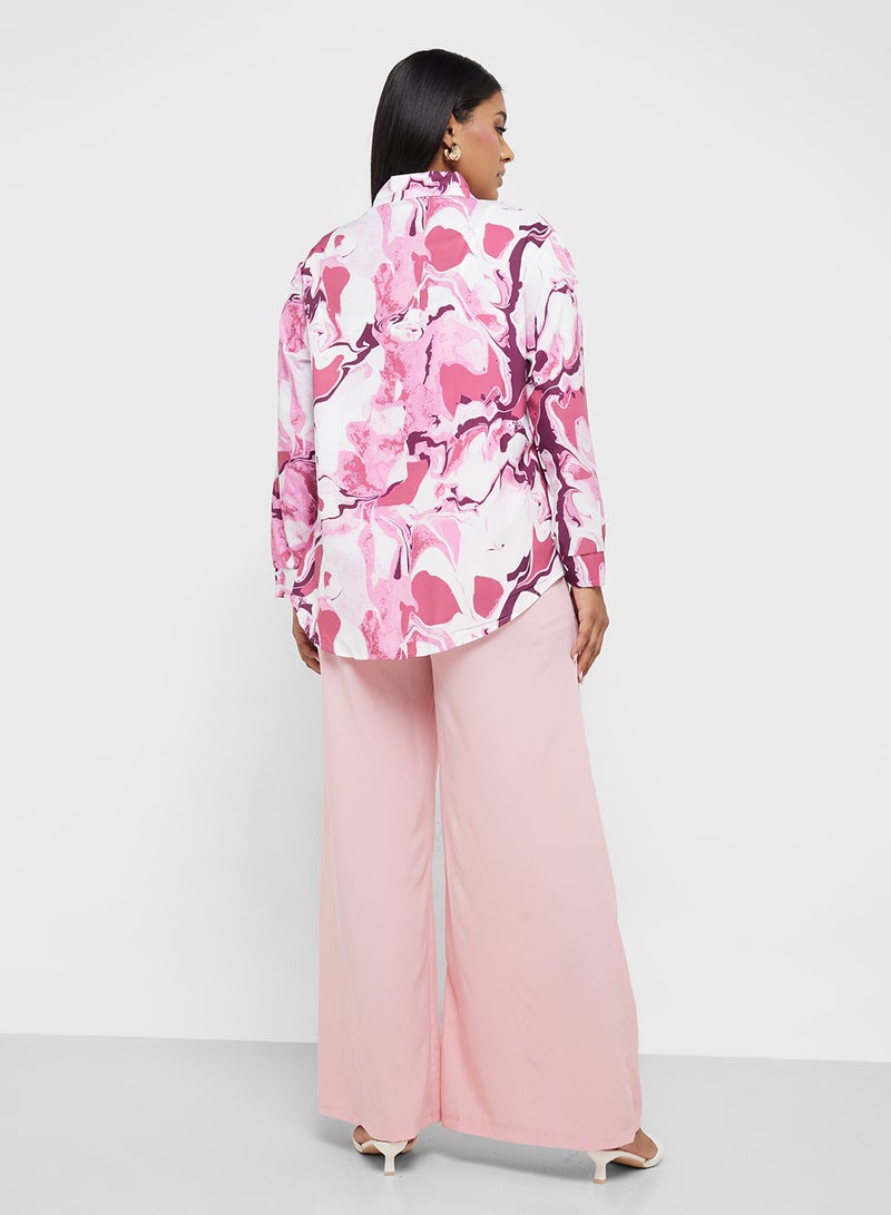 Ginger Plus Buttoned Down Relaxed Fit Shirt & Pant Set  - Image 2
