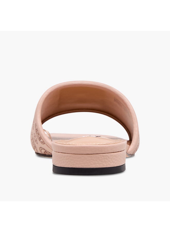 ELLE Women's Laser Cut Detail Slip-On Flat Sandals - Image 5