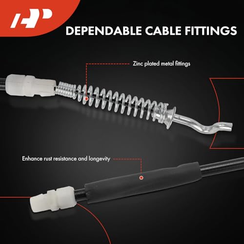 A-Premium Rear Driver Side Parking Brake Cable Assembly Compatible with Chevrolet, GMC, Buick, Isuzu, Oldsmobile and Saab Models: Trailblazer 2002-2009, Envoy, Rainier, Ascender, Bravada, 9-7x - Image 4