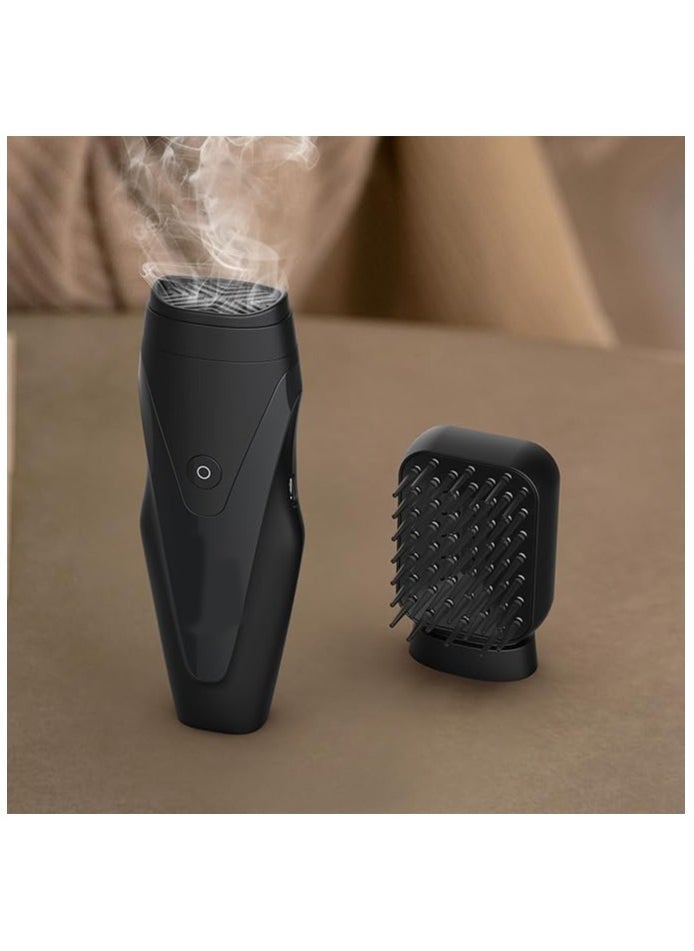 ELTRAZONE Electric Comb Incense Burner for Hair Styling | Portable Arabic Oud Comb Bakhoor Burner with Aromatherapy Function | USB Rechargeable Scented Comb for Hair & Beard Grooming | Safe & Elegant Design for Daily Use (Black) - Image 2