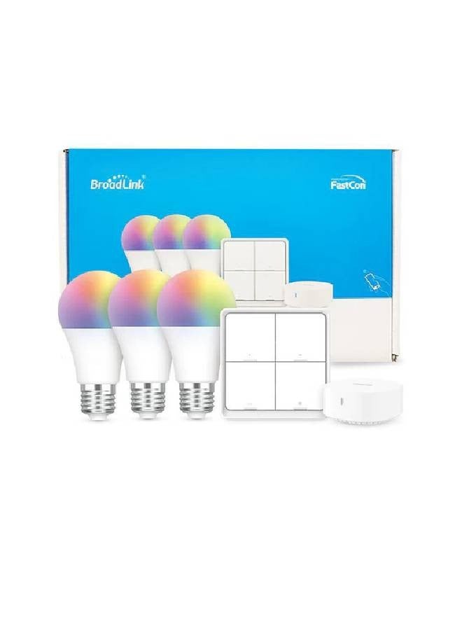 BroadLink Starter Kit - Mini Hub - Scene Switch - Smart Bulb - E27 - Image 1
