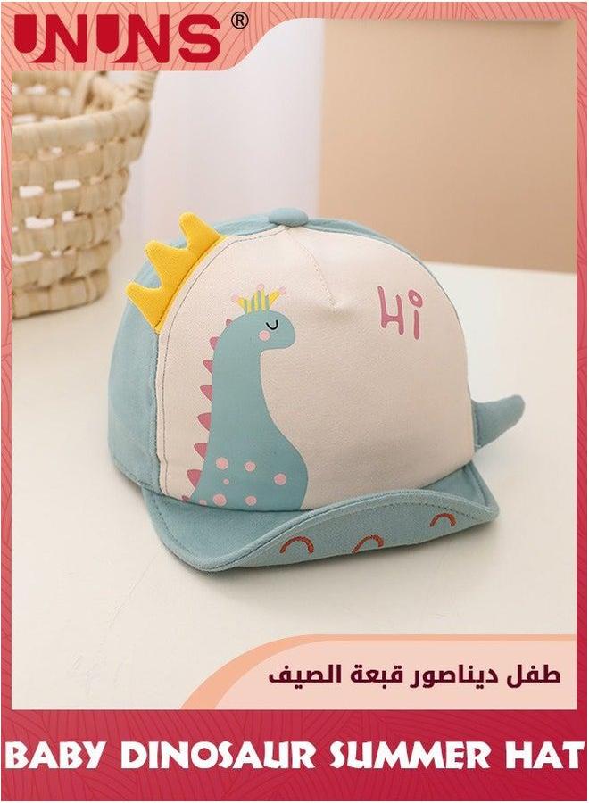 UNUNS Baby Duck Cap,Kids Infants Sun Hat,Cute Cartoon Caps Spring Summer Hat,Baseball For Little Boys Girls Toddler,Soft Cotton Hat School Picnics Parks Camping,Green Dinosaur Mesh - Image 5