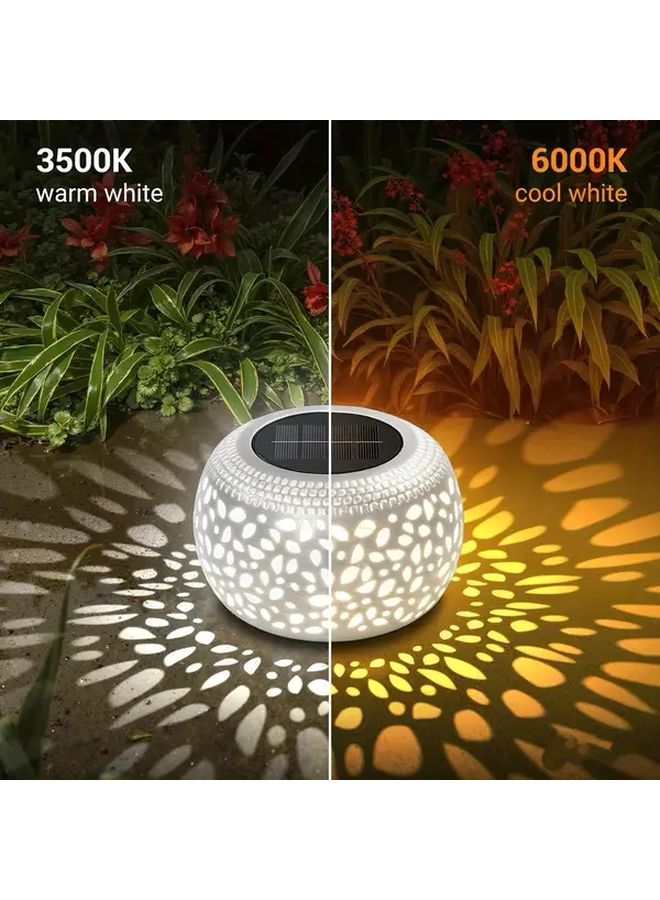 2 Pack Black Outdoor Solar Table Lamp Warm White Light Garden Patio - Image 5