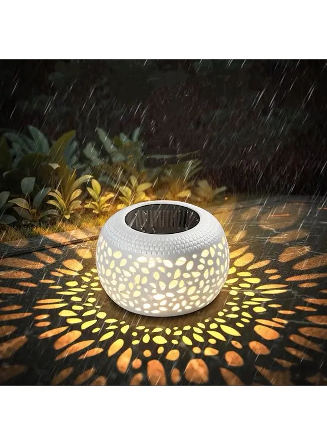 2 Pack Black Outdoor Solar Table Lamp Warm White Light Garden Patio - Image 2