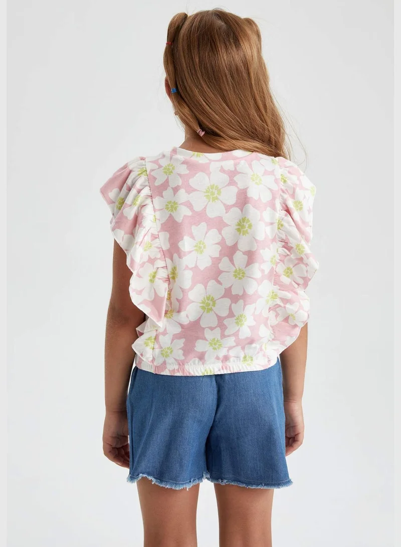 DeFacto Girl Cropped Fit Short Sleeve Body