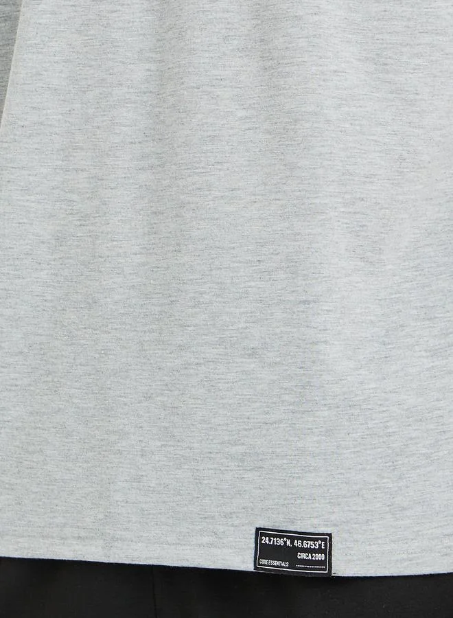 Styli Styli Slogan Back Print Raglan Sleeves T-Shirt and Shorts Set
