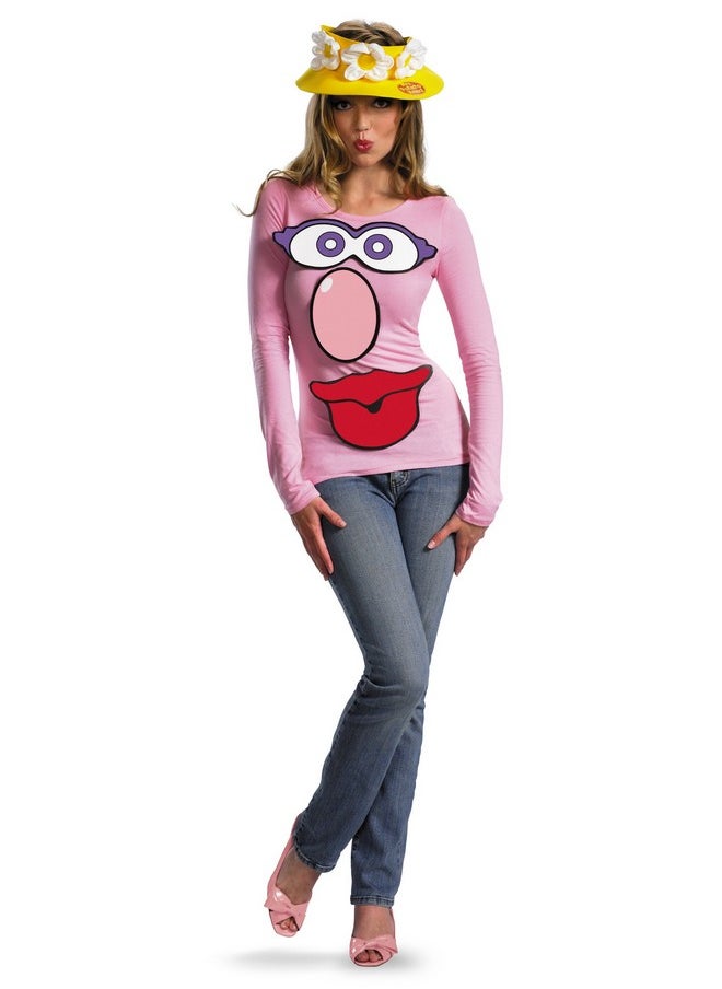 Disguise Disguise Women's Hasbro Game Mr. Mrs. Potato Head Costume Kit, White/Pink/Red/Grey, One Size  - Image 2