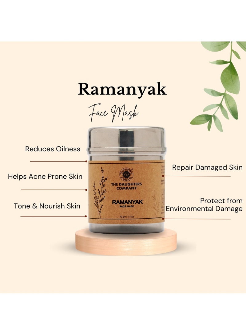 The Daughters Company The Daughters Company RAMANYAK 100% Precious Herbs Face Mask for Sensitive Skin (Powder), 40g  - Image 2
